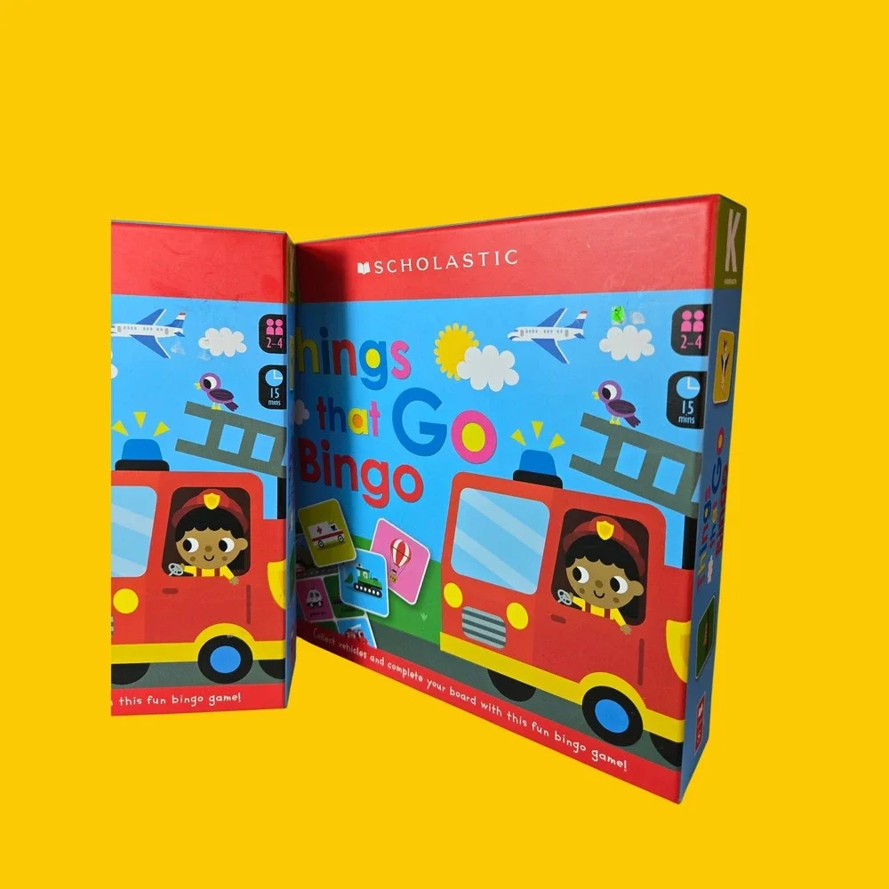Scholastic Things That Go Bingo Game Bundle 2 Pack Kindergarten Educational Toy